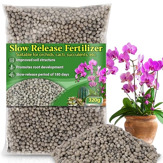 11.28 OZ Slow Release Fertilizer - Organic Plant Food All Purpose Plant Fertilizer for Succulents Cactus Orchid Bonsai and All Other Outdoor & Indoor Garden