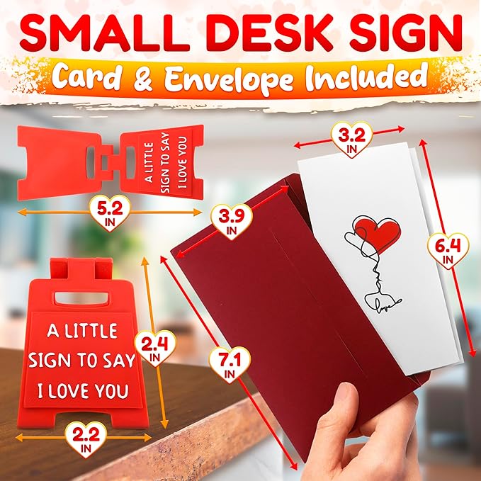 A Little Sign to Say I Love You – Love Sign, Romantic Valentine's Day Gifts, Anniversary, Wedding and Birthday, Cute Desk Decor, Durable Plastic | Gifts for Boyfriend, Girlfriend, Fiance, Him and Her