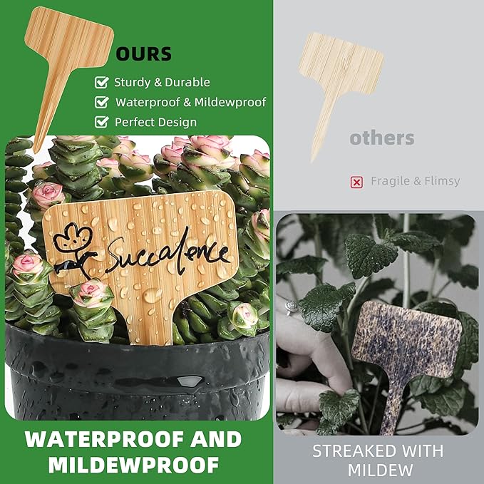 Plant Labels Tags Markers 120pcs Plastic Garden Tags & Stakes with Permanet Marking Pen for Plants Waterproof Seed Labels for Outdoor Garden Accessories