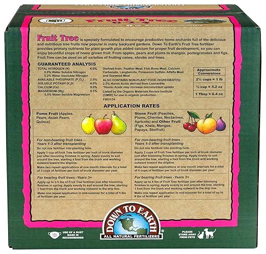Down To Earth All Natural Fertilizers Organic Fruit Tree - Plant Food for Apples, Pears, Plums and Tropical Fruit Trees 6-2-4, 15 lb