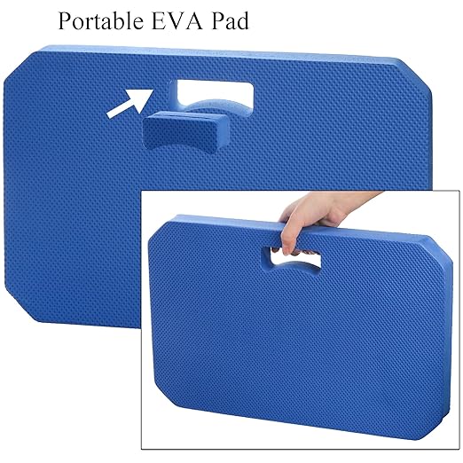 Hacaroa Set of 3 Extra Thick Kneeling Pad, High Density Foam Garden Kneeler, Comfortable Knee Pad Cushion for Work, Yoga Exercise, Baby Bath, Lightweight, Water Resistant, Blue