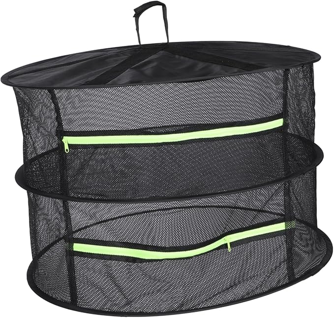 Herb Garden Drying Rack Drying Net Double-Layer Design Quick Drainage Easy Storage Compact