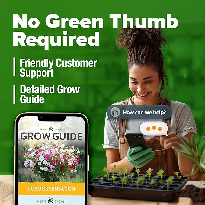 HOME GROWN Cosmos Flower Seeds Bulk Pack for 2026 (1.8 oz) 8,000+ Heirloom Annual Wildflower Seeds Pollinator-Friendly Mix for Pollinators & Outdoor Gardens (Cosmos bipinnatus)