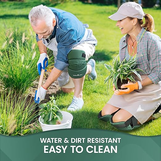 Garden Guru Cushioned Gardening Knee Pads with Adjustable Straps - Soft Inner Liner, Ultra Comfort Padding, Garden Kneelers for Yard Work, Cleaning, Household Chores, Roofing, and More 1 Pack