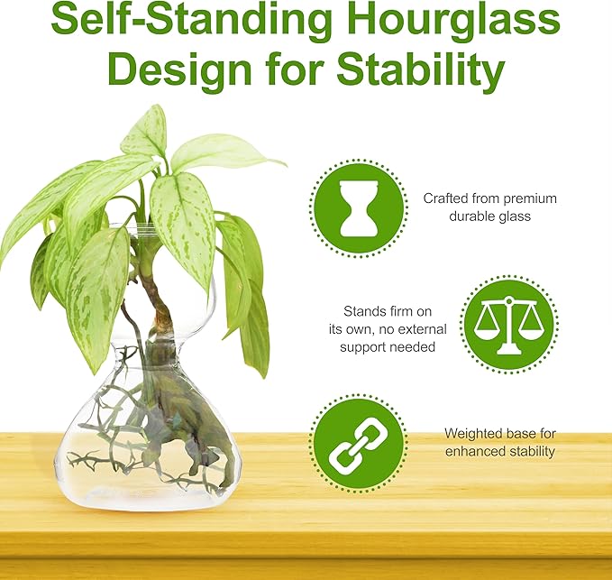 Garden Guru Plant Propagation Stations - Clear Glass Bud Vases Set of 32 - Mini Vases for Wedding Centerpieces, Cafe Décor, Tea Shop Displays - Small Hydroponic & Flower Vase
