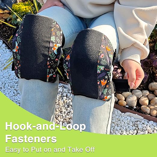 2 Pack Garden Knee Pads for Women, Lightweight Waterproof KneePads for Gardening, Anti Slip Leather Foam Padding Kneeling Pads for Flooring and Carpet Cleaning, House work, Gardening Maintain, Knee Protector, Butterfly