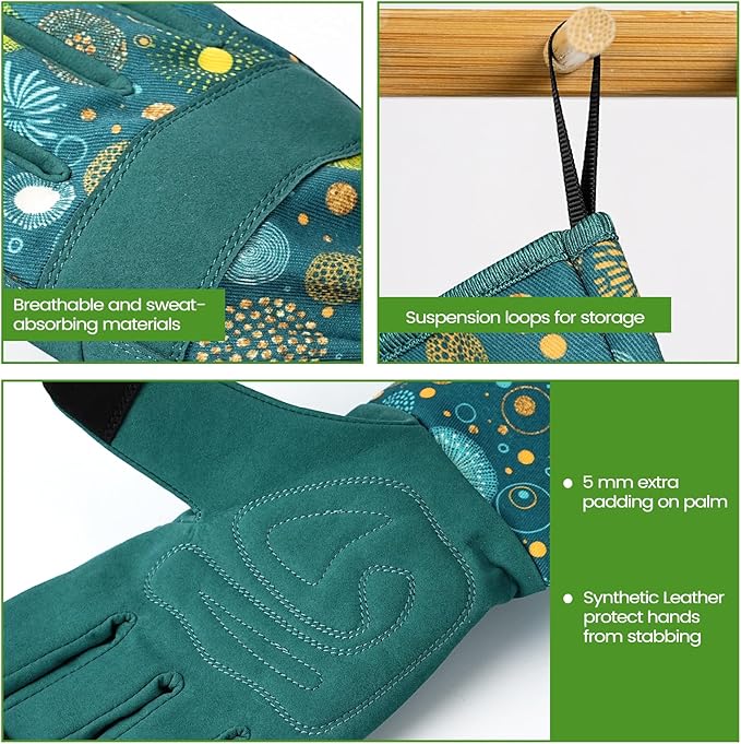 Gardening Gloves for Women Long Sleeve Garden Gloves Ladies Light Protective Gloves for Yard & Outdoor Work