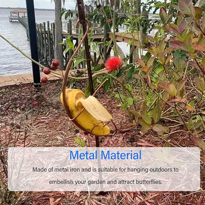 Butterfly Feeder, Butterfly Banana Hammock, Banana Bird Butterfly Feeder for Outdoors Hanging and Garden, Hanging Butterfly Banana Feeder for Butterflies, Bees and Birds