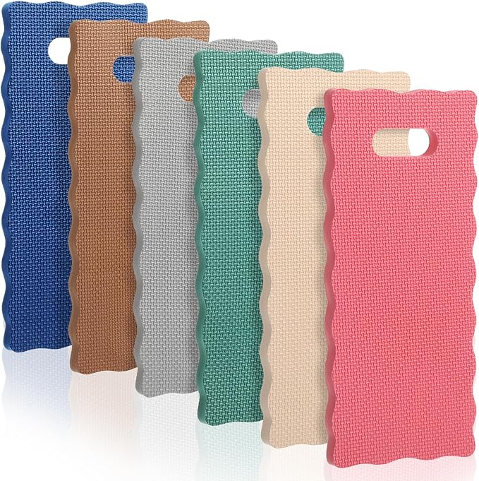 Woanger 6 Pcs Garden Kneeling Mat Foam Knee Mat Gardening Waterproof Knee Cushion for Baby Bath Seat Floor Yoga Exercise Seating Praying Work Classroom, 15.7 x 7 x 0.8 Inch(Morandi)