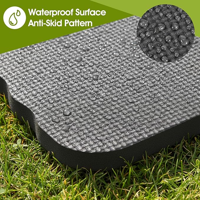 6 PCS Gardening Kneeling Pad, Thick Knee Mat Waterproof Foam Knee Pads Kneeler Mat for Long Gardening Hours,Cleaning, Yoga, Praying, Exercise 16'' x7''x 1'' Black