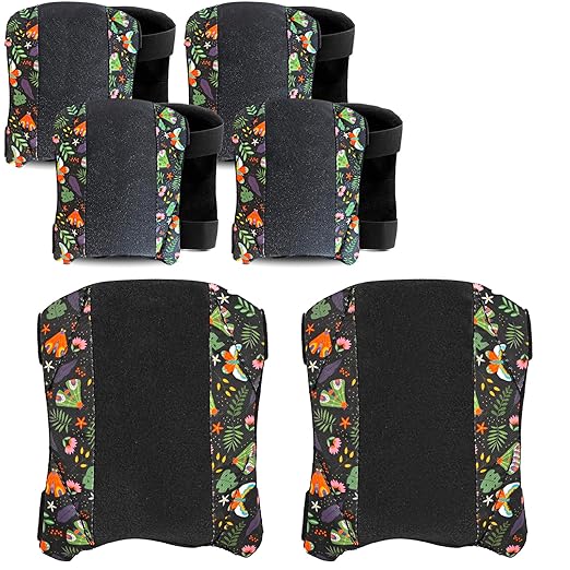 5 Pack Garden Knee Pads for Women, Lightweight Waterproof KneePads for Gardening, Anti Slip Leather Foam Padding Kneeling Pads for Flooring and Carpet Cleaning, House work, Gardening Maintain, Knee Protector, Butterfly