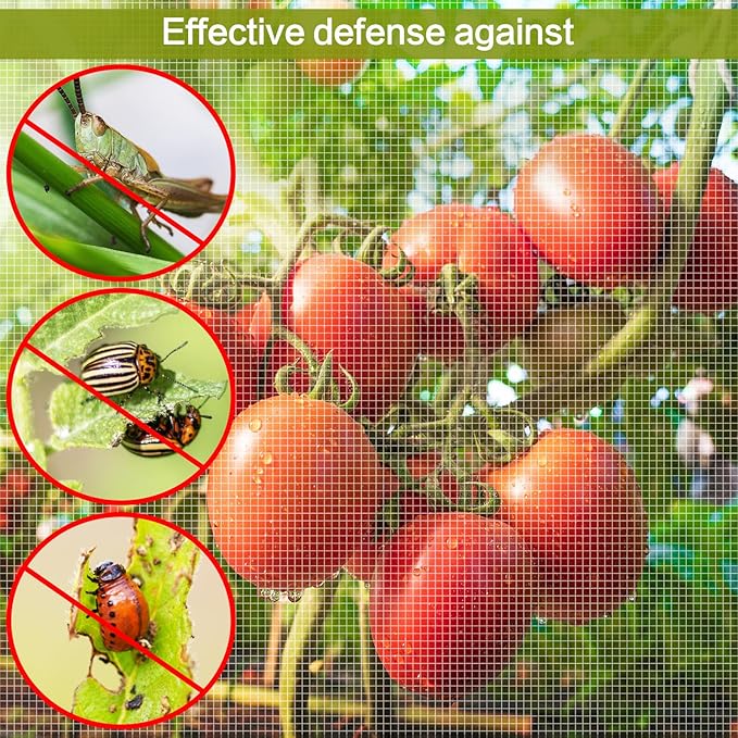 10x20ft Large Garden Netting - Ultra Fine Mesh Plant Covers to Keep Small Animals Pest Out, Bird Barrier for Protecting Vegetables Fruits Flowers Raised Beds (Without Support Pole)