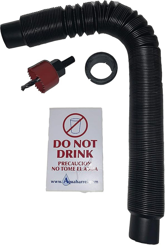 Rain Barrel Overflow | Choose Hose Length | EarthMinded (Rain Barrel Overflow Hose 92inches)