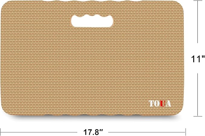 Kneeling Pad Thick Extra Large High Density Foam Comfort Kneeling Pad for Work Gardening Yoga Exercise Garden Knee Pad 2 Pack Beige