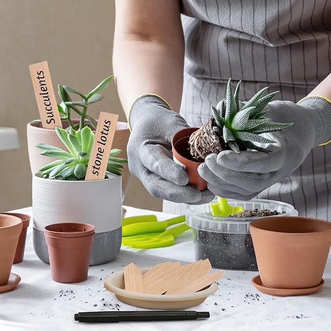200Pcs Plant Labels,4 Inch Plastic Garden Plant Markers,Waterproof Nursery Plant Tags,Seed Labels,Pot Marker for Outdoor Indoor Garden Plants Label Stakes