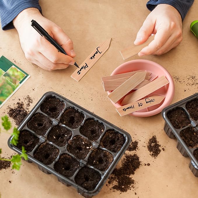 200Pcs Plant Labels,4 Inch Plastic Garden Plant Markers,Waterproof Nursery Plant Tags,Seed Labels,Pot Marker for Outdoor Indoor Garden Plants Label Stakes
