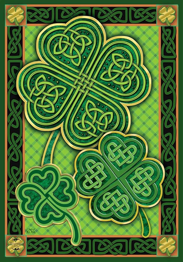 Briarwood Lane Celtic Shamrocks St. Patrick's Day Garden Flag