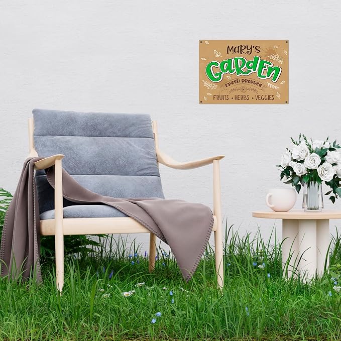 Custom Garden Signs, Personalized Sign for Garden, for Mother's Day, Mom, Or Girlfriend Sign, 10x14 Inches, Rust Free .040 Aluminum, Fade Resistant, Made in USA by Sigo Signs