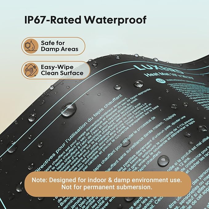 LUXBIRD Seedling Heat Mat 4 Pack 10"x 20.75" UL & MET Certified, Heating Film Warm Hydroponic Heating Pad for Germination, Indoor Gardening, Greenhouse