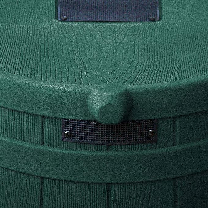 Good Ideas Rain Wizard Water Storage Collection Barrel with Brass Spigot, Safety Screen, and 50 Gallon Capacity, Green (3 Pack)