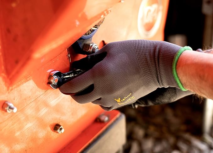 6 PAIRS Men's Working Gloves with Micro Foam Coating - Garden Gloves Texture Grip - men’s Work Glove For general purpose, construction, yard work, Large