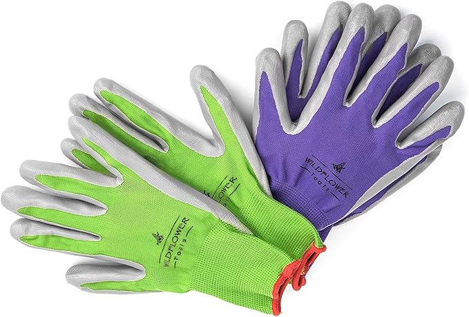 Gardening Gloves for Women and Men - Nitrile Coating for Protection