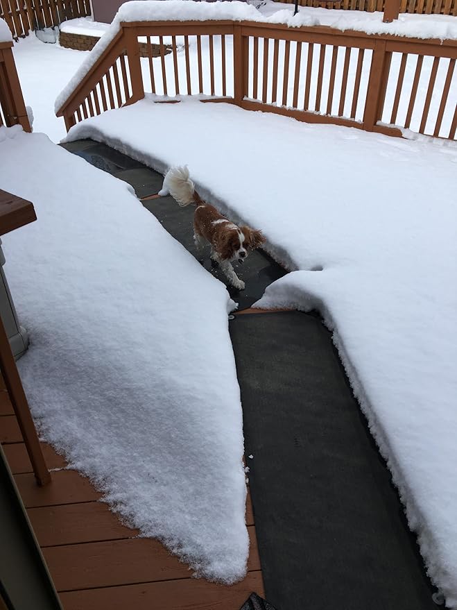 HeatTrak Heated Snow Melting Mats - Heated Outdoor Mats for Walkways - Electric Snow Melting Mats for Decks and Sidewalks - Trusted No-Slip Snow and Ice Melt Heated Sidewalk Mat (20” x 30")