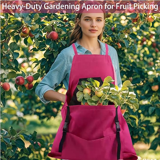 Gardening Apron for Women, Garden Aprons with Pockets, Harvest Apron for Fruit Vegetables, Gardening Gifts For Women