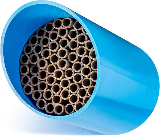 Rivajam Color Splash Mason Bee House - Vibrant & Strong Waterproof Bee Hotel & Insect Habitat - Mason Bee Tubes Filled Bee Houses for The Garden - Pollinator House Bug Hotel Gardening Gifts