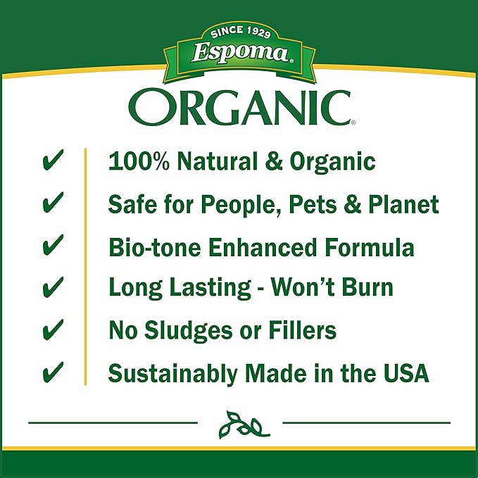 Espoma Organic Plant-Tone 5-3-3 Natural & Organic All Purpose Plant Food; 50 lb. Bag; The Original Organic Fertilizer for All Flowers, Vegetables, Trees, and Shrubs