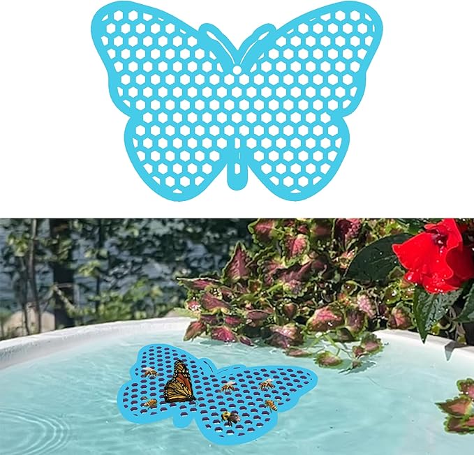 Bee Watering Station, Butterfly Watering Station, Garden Decor - Butterfly - Blue -1 Pc