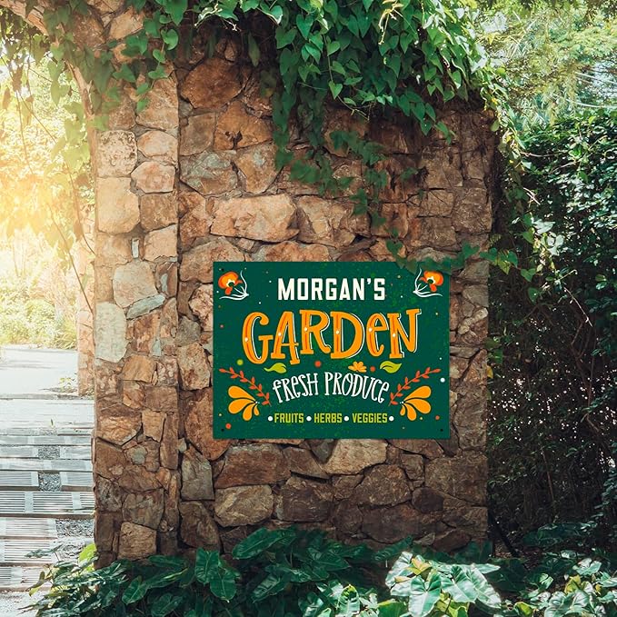 Custom Garden Signs, Personalized Sign for Garden, Ideal for Mom, Mother Or Sign, 18x24 Inches, Rust Free .063 Aluminum, Fade Resistant, Made in USA by Sigo Signs