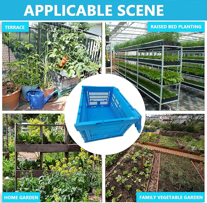 Inground Worm Compost Bin, 6 Gallon Outdoor Farm Foldable Compost Bin with Holes&Lids, Garden Composter for Raised Garden Beds Home Composting System
