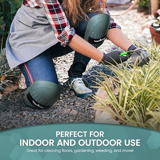 GARDEN GURU Home & Gardening Knee Pads – Waterproof EVA Foam Cushion, Soft Inner Liner, Comfortable Fit with Adjustable Straps