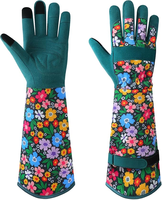 Trifabricy Gardening Gloves for Women - Long Garden Gloves with Grip Breathable, Thorn-Proof Puncture-Resistant Work Gloves