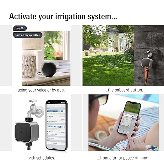 Eve Aqua – Smart Water Controller for Apple Home app or Siri, irrigate Automatically with schedules, Easy to use, Remote Access, no Bridge, Bluetooth/Thread, HomeKit