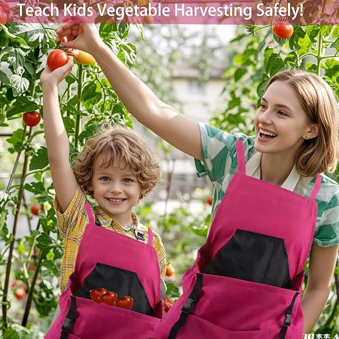 Gardening Apron for Women, Garden Aprons with Pockets, Harvest Apron for Fruit Vegetables, Gardening Gifts For Women