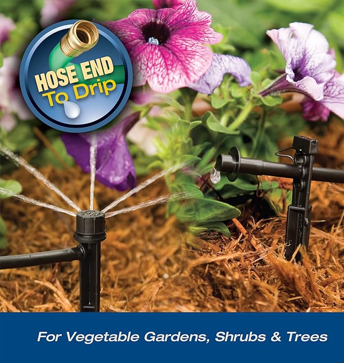 Rain Bird SWDMSPKIT Drip Irrigation Spot Watering Manifold on a Spike Kit, Bubblers and Emitters