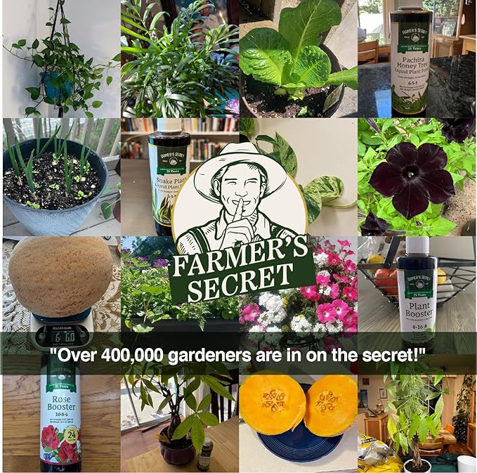 Farmer’s Secret Fruit & Bloom Booster Fertilizer (8oz) - Super Concentrated - Boosts Flowering and Yield on All Varieties of Fruits, Vegetables and Flowers