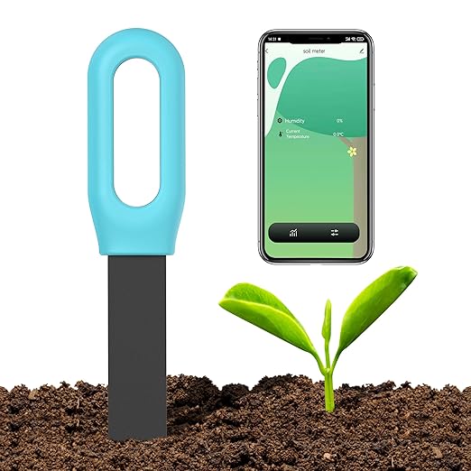 Haozee Smart Zigbee Soil Moisture Sensor, Requires TUYA HUB,Support Zigbee2mqtt Home Assistant,Moisture Meter for Plants with Real-Time Detection, Historical Record, Soil Meter for Garden