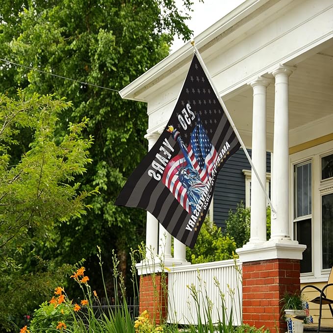 250 Years America Garden Flag, 3x5Ft 250th Anniversary USA Patriotic Outdoor Flags, 1776-2026 Commemorative Double Sided 3-Ply Banner Decorations Gift for Family Friends