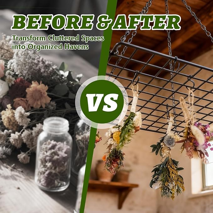 Nordic Black Iron Garlic & Herb Drying Rack–Space-Saving 81-Hole Metal Dryer for Flower, Onions, and Grass–Rust-Resistant Hanging Organizer for Indoor & Outdoor Use–Ideal for Home Gardeners