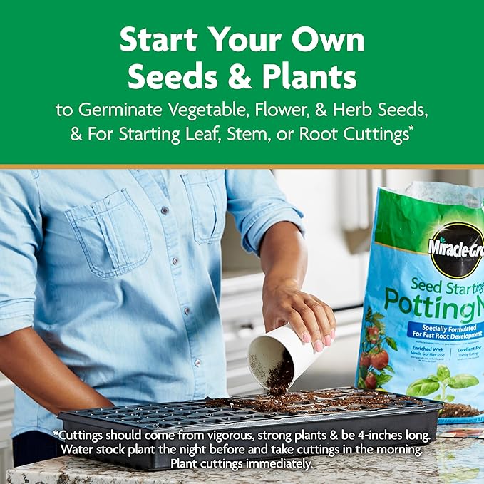 Miracle-Gro Seed Starting Potting Mix, 2-pack 8 qt., For Use in Containers