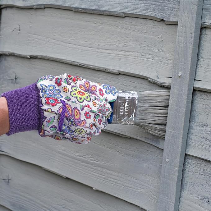 DOFOWORK Gardening Gloves - 4 Pair Garden Gloves for Women, Soft Womens Gardening Gloves Floral Cute Garden Gloves