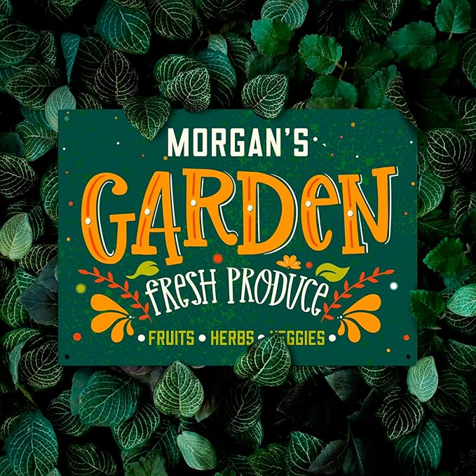 Custom Garden Signs, Personalized Sign for Garden, Ideal for Mom, Mother Or Sign, 12x18 Inches, Rust Free .063 Aluminum, Fade Resistant, Made in USA by Sigo Signs