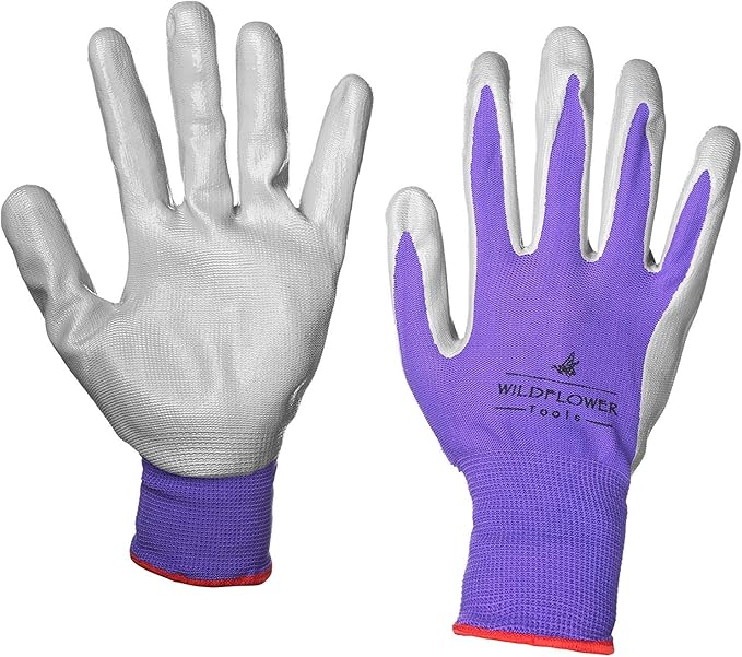 Gardening Gloves for Women and Men - Nitrile Coating for Protection