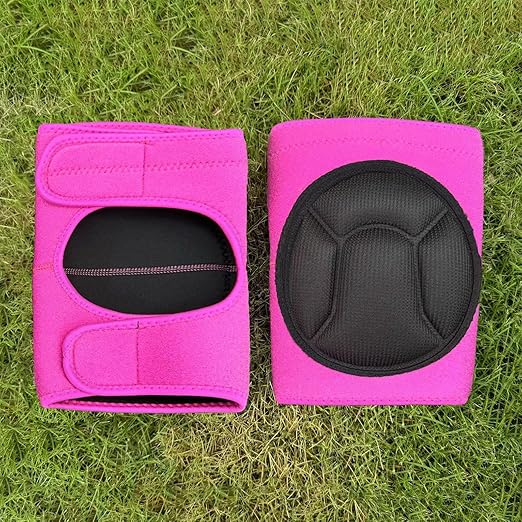 2 Pairs Women's Gardening Knee Pads for Work, Waterproof Kneepads with Thick Foam Padding for Kneeling on Concrete Floors, Soft Cushion Knee Pad for Cleaning, Flooring, Crawling, Weeding, Pink M