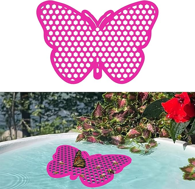 Bee Watering Station, Butterfly Watering Station, Garden Decor - Butterfly - Pink - 1 Pc