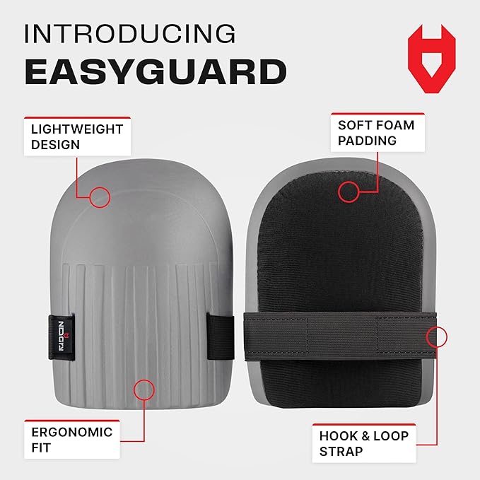 NoCry Gardening Knee Pads for Women and Men – Waterproof Foam Padding in a Lightweight Yet Durable Design; Easy to Wear with Adjustable Elastic Hook-and-Loop Straps – Ideal for the Garden and Yard Work