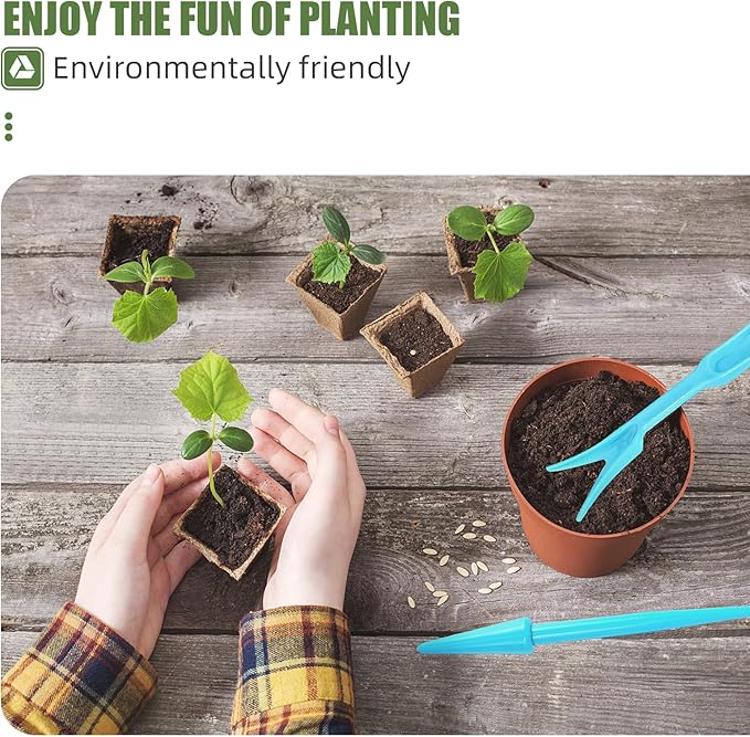 20 Pack Peat Pots, 240 Cells Biodegradable Seedling Starter Trays, Peat Pots for seedlings, Seed Starter Kit for Planting Seeds with 20 Plant Labels for Indoor Outdoor Garden